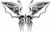 Clipart floral de la mariposa- Para archivos DXF CDR SVG cortados con láser - descarga gratuita