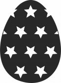 Happy easter egg stars design - For Laser Cut DXF CDR SVG Files - free download