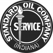 Signe du logo de la compagnie pétrolière standard de l'Indiana - pour les fichiers SVG DXF CDR découpés au Laser - téléchargement gratuit