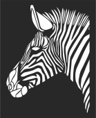 Zebra scene art wall  deco- For Laser Cut DXF CDR SVG Files - free download