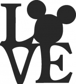 Love mickey  - DXF CNC dxf for Plasma Laser Waterjet Plotter Router Cut Ready Vector CNC file