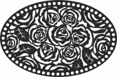Flowers wall decor- For Laser Cut DXF CDR SVG Files - free download