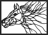 Horse wall home decor- For Laser Cut DXF CDR SVG Files - free download