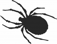Spider silhouette - For Laser Cut DXF CDR SVG Files - free download