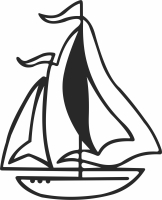 ship clipart - For Laser Cut DXF CDR SVG Files - free download