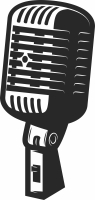 Mic Microphone clipart - For Laser Cut DXF CDR SVG Files - free download