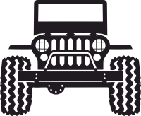 Jeep Front - For Laser Cut DXF CDR SVG Files - free download