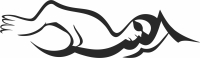 Professional swimmer clipart - Para archivos DXF CDR SVG cortados con láser - descarga gratuita