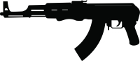 weapon silhouette  gun - For Laser Cut DXF CDR SVG Files - free download