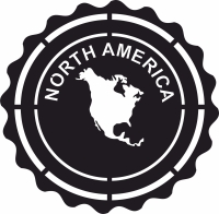 North america Plaque sign - Para archivos DXF CDR SVG cortados con láser - descarga gratuita