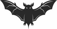 Silhouette Bat halloween clipart - For Laser Cut DXF CDR SVG Files - free download