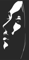 Girl wall art - For Laser Cut DXF CDR SVG Files - free download