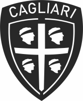 Cagliari FC football team logo - For Laser Cut DXF CDR SVG Files - free download