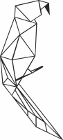 Geometric Polygon parrot - For Laser Cut DXF CDR SVG Files - free download