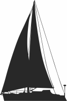 sailboat sailing ship - Para archivos DXF CDR SVG cortados con láser - descarga gratuita