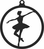 ornament ballett dance - Para archivos DXF CDR SVG cortados con láser - descarga gratuita