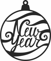 new year ornament clipart - For Laser Cut DXF CDR SVG Files - free download