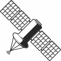 Satellite clipart - For Laser Cut DXF CDR SVG Files - free download