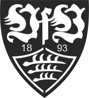 VfB Stuttgart Logo football - Para archivos DXF CDR SVG cortados con láser - descarga gratuita