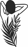 woman leaf cliparts - Para archivos DXF CDR SVG cortados con láser - descarga gratuita