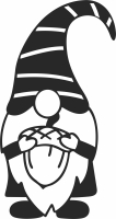 santa gnome christmas decor - Para archivos DXF CDR SVG cortados con láser - descarga gratuita