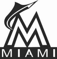 Miami logo sign - Para archivos DXF CDR SVG cortados con láser - descarga gratuita