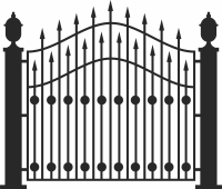 Wrought Gate Door Fence - Para archivos DXF CDR SVG cortados con láser - descarga gratuita