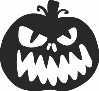 scary pumpkin halloween art - Para archivos DXF CDR SVG cortados con láser - descarga gratuita
