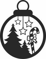 Christmas tree ornament ball - For Laser Cut DXF CDR SVG Files - free download