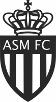 Logo AS Monaco football - Para archivos DXF CDR SVG cortados con láser - descarga gratuita