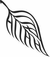 Leaf wall art - Para archivos DXF CDR SVG cortados con láser - descarga gratuita