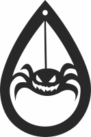 Halloween pampking spider ornament Silhouette - For Laser Cut DXF CDR SVG Files - free download