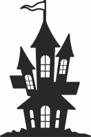 addams family house halloween art - For Laser Cut DXF CDR SVG Files - free download