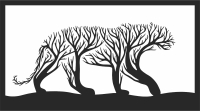 tiger tree branches cliparts - Para archivos DXF CDR SVG cortados con láser - descarga gratuita