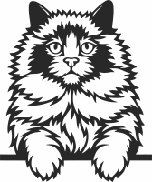 Ragdoll cat wall art - Para archivos DXF CDR SVG cortados con láser - descarga gratuita
