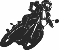 Girl Women On Motorcycles - Para archivos DXF CDR SVG cortados con láser - descarga gratuita