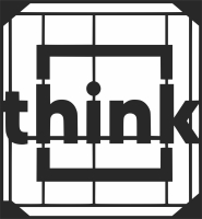 think wall decor sign - Para archivos DXF CDR SVG cortados con láser - descarga gratuita