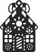 christmas gingerbread house - For Laser Cut DXF CDR SVG Files - free download