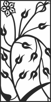Flower Design wall art - Para archivos DXF CDR SVG cortados con láser - descarga gratuita