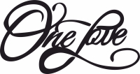 one love sign - Para archivos DXF CDR SVG cortados con láser - descarga gratuita