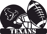 Houston Texans NFL helmet LOGO - For Laser Cut DXF CDR SVG Files - free download