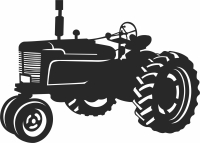 tractor clipart silhouette - fichier DXF SVG CDR coupe, prêt à découper pour plasma routeur laser