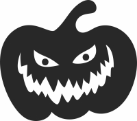 scary pumpkin halloween art - For Laser Cut DXF CDR SVG Files - free download