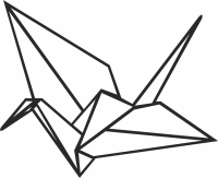 Geometric Polygon paper bird - For Laser Cut DXF CDR SVG Files - free download
