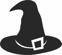 halloween Witch Hat - Para archivos DXF CDR SVG cortados con láser - descarga gratuita