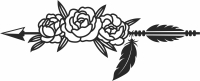 floral arrow clipart - Para archivos DXF CDR SVG cortados con láser - descarga gratuita