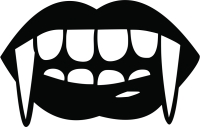Vampire Biting Lips - For Laser Cut DXF CDR SVG Files - free download