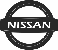 Nissan logo - fichier DXF SVG CDR coupe, prêt à découper pour plasma routeur laser