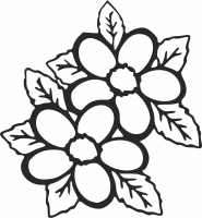 Floral flowers clipart - For Laser Cut DXF CDR SVG Files - free download