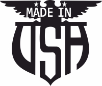 made in USA wall sign - For Laser Cut DXF CDR SVG Files - free download